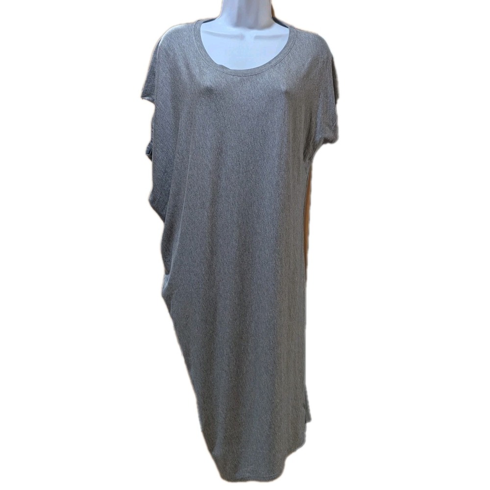 Athleta Dress Womens Medium Gray Asymmetrical Sunlover Hilo UPF Stretch Pullover